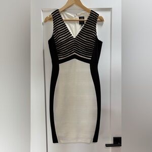 Elegant Black and Cream Dress